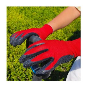 Custom Floral Latex Silicone Coated Kids Garden Gloves Anti-Static Protective for Planting Hand Shears Anti-Slip Work Gl