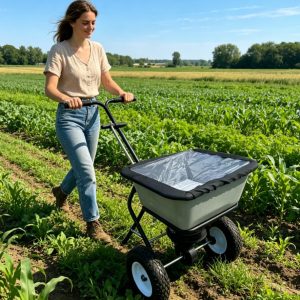 Industrial Grade Plastic DIY Hand-Pushed Agricultural Fertilizer Seeder with ODM Support for Farm Use