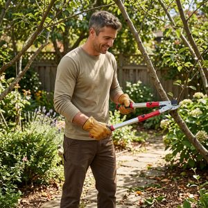 Customizable Long Handle Safety Design Powerful Carbon Steel Scissors Multi-function Thick Branch Pruning Garden Tools O