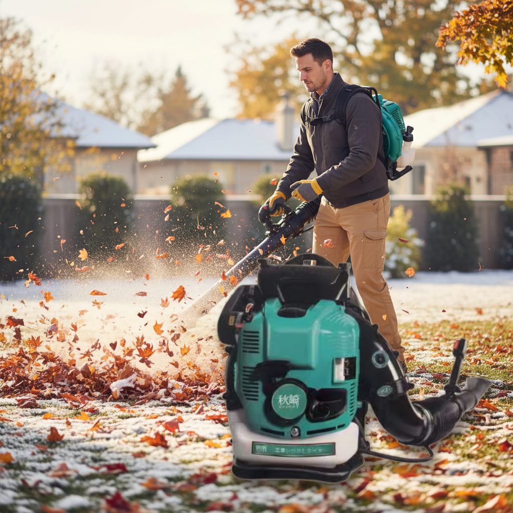 High Quality Industrial Professional Four-Stroke Gasoline Engine Cordless Backpack Blower 75.6cc 10.2kg Large Air Volume