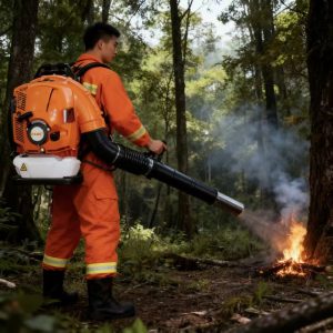 High Quality Professional Four-Stroke Petrol Power Backpack Blower Brushless Motor Metal Construction Large Air Volume B