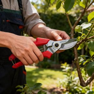 Manual Orchard Pruning Shears Steel Blade Hand Scissors 55mm Port Size High-grade Handle for Fruit Tree Branch Pruning S