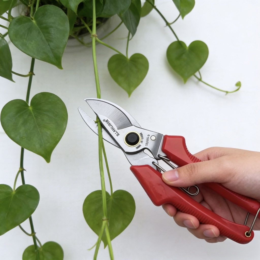 High Quality Orchard Manual Pruning Scissors & Secateurs Red and Silver Carbon Steel Blade for Apple Tree Indoor Plant T