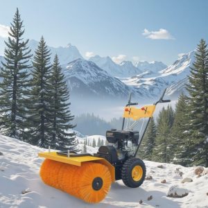 High Quality Patio Broom Small Snow Sweeper Machine Road Roller Brush Cleaning Brooms for Driveway Sidewalk & Road Clean