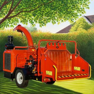 Industrial 3ZQ-32C Gasoline-Powered Electric Start Garden Wood Chipper & Shredder 110HP Heavy-Duty for Tree Branches Woo