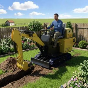 Mini Industrial Grade Petrol Powered EPA Engine Small Excavator for Home Garden Planting Trench Digging and Small Orchar