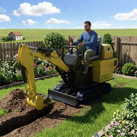 Mini Industrial Grade Petrol Powered EPA Engine Small Excavator for Home Garden Planting Trench Digging and Small Orchar