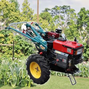 Highly Efficient 12HP Multi-Functional Agricultural Walking Tractor Rotary Tiller Pit Seeding Microcultivator Cultivator