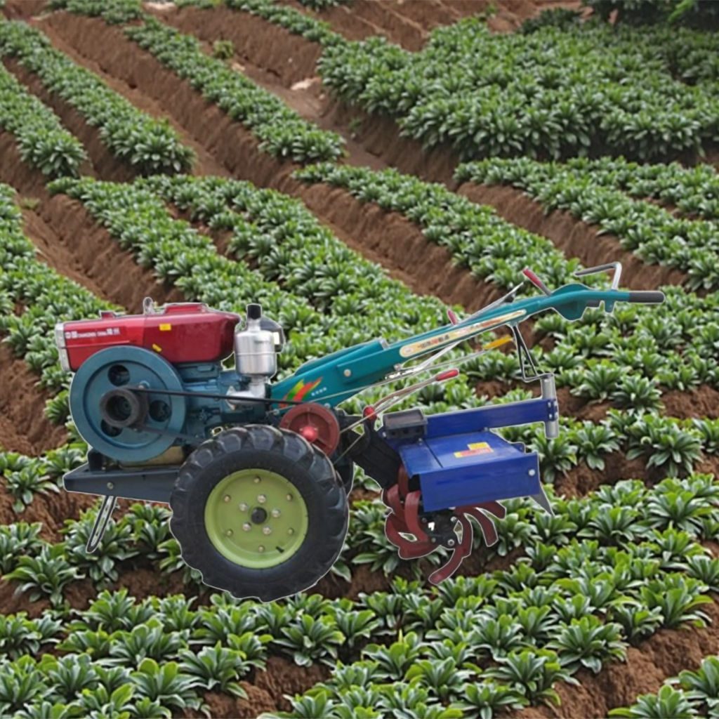 LINGZHIFENGRUI LZ-18HP Handheld Diesel-Powered Agricultural Microcultivator Rotary Tiller 50CC Engine 100cm Working Widt
