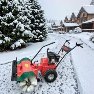 High Quality 100cm Electric Metal Outdoor & Patio Broom Hand Push Snow Plow Machine for Clearing Snow Sweeper