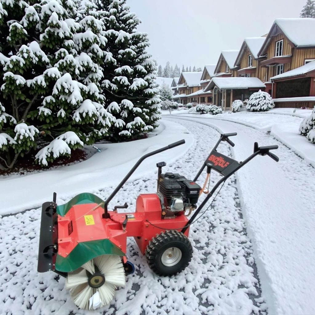 High Quality 100cm Electric Metal Outdoor & Patio Broom Hand Push Snow Plow Machine for Clearing Snow Sweeper