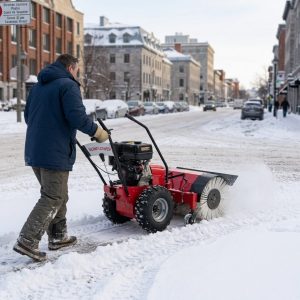 Factory Wholesale Outdoor High-Cold Region Use Patio Electric Start Tractor 13HP Snowplow Broom Efficient Snow Sweeper