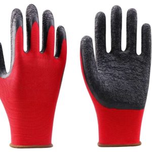 Hot Sale Latex-Coated Anti-Skid Work Gloves Water-Proof Anti-Needle Protective Labor Gloves Made Leather Polyester for G